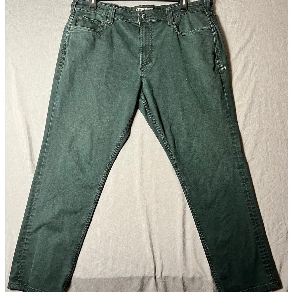 5.11 Tactical Pants‎ Mens 40x30 Defender-Flex Slim Green Stretch EUC